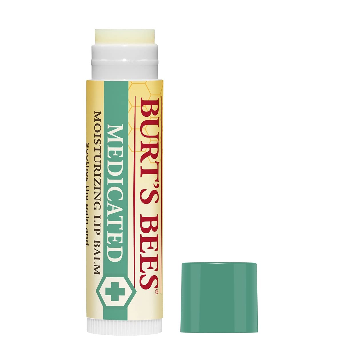 Burt's Bees Moisturizing Lip Balm - All-Natural Lip Care for All-Day Hydration, Soothes Dry Chapped Lips, Medicated with Menthol & Eucalyptus - 2 Pack