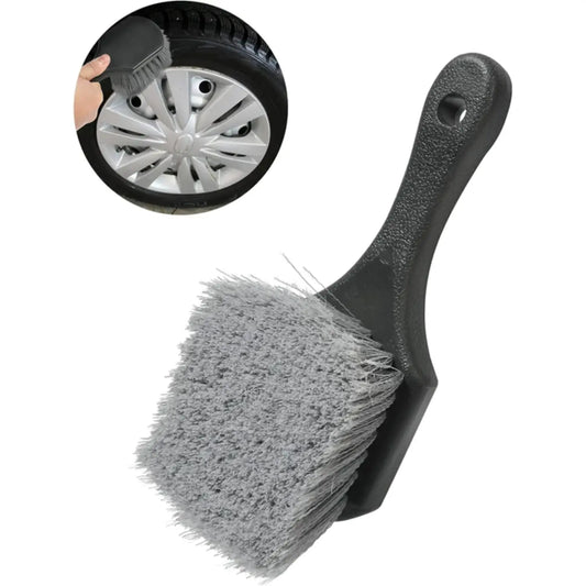 YAKEFLY Soft Bristle Car Wheel Brush - Perfect for Cleaning Car Rims, Tires, and Interior & Exterior Surfaces, a Versatile Detailing Tool