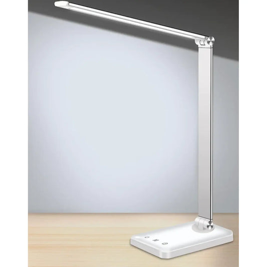 Elevate Your Workspace with AFROG's Multifunctional LED Desk Lamp: USB Charging Port, 5 Lighting Modes, 5 Brightness Levels, Touch Control, 60-Min Auto Timer, Eye-Caring Technology - Perfect for Home Office - Table Lamp, 5000K, 8W