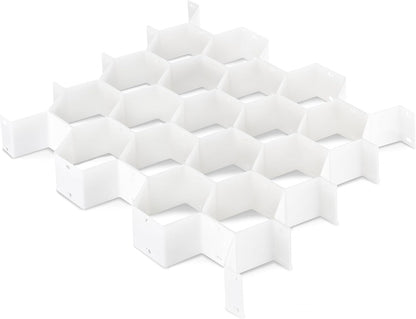 Whitmor 6025-3928 Honeycomb Drawer Organizer - White, Efficient Organization Solution, 1 Count (Pack of 1)