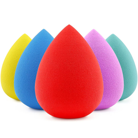 BEAKEY 5-Piece High-Density Makeup Sponge Set: Latex-Free Paw Paw Wonder Blenders for Liquid, Cream, and Powder - Soft, Flexible, and Perfect for Your Beauty Routine