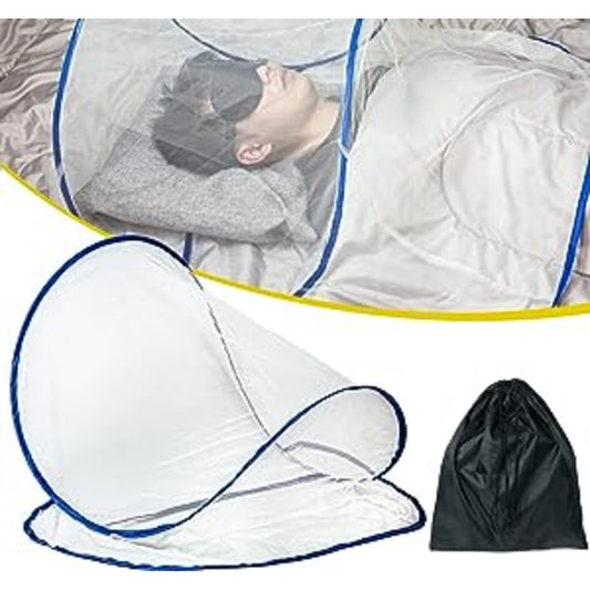 Ultralight Portable Pop-Up Mosquito Net Tent: Head Mini Folding Mosquito Net for Bedding, Camping, Traveling, and Patio Use - Lightweight at Only 0.12 lbs - Available in Large Size