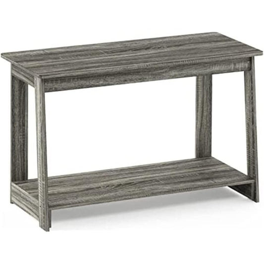 Furinno 18041GYW Beginning TV Stand: Stylish French Oak Grey Design - Compact and Functional at 15.59 x 35.04 x 21.65 inches