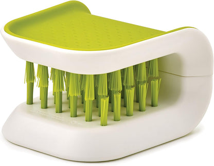 Joseph Joseph BladeBrush Knife and Cutlery Cleaner Brush - Efficient Kitchen Washing Tool, Non-Slip Design, Green