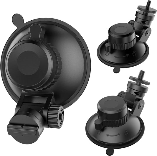 Versatile Dash Cam Suction Cup Mount: Compatible with ROVE R2-4K, CHORTAU Dash Cam, and More - Ideal for Dash Cams, DVRs, GPS, and Sports Cameras with Screw Connectors