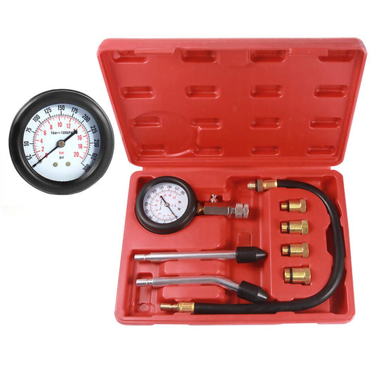 BETOOLL HW0130 8-Piece Petrol Engine Cylinder Compression Tester Kit: Essential Automotive Tool with Gauge