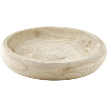 Santa Barbara Design Studio Table Sugar Hand Carved Paulownia Wood Serving Bowl - Large and Natural Centerpiece, 2 Pounds