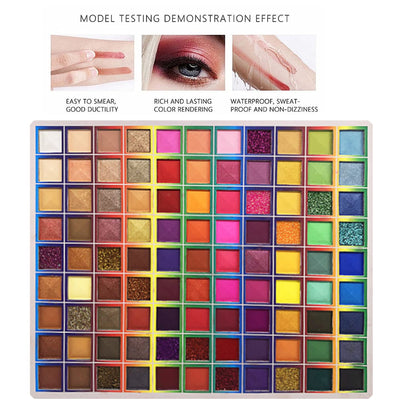 Rechoo 99 Colors Eyeshadow Palette - Rainbow Colors Fusion - Professional Matte Glitter Makeup Palette - Colorful Powder Long Lasting Eye Shadow (99 Colors-B)