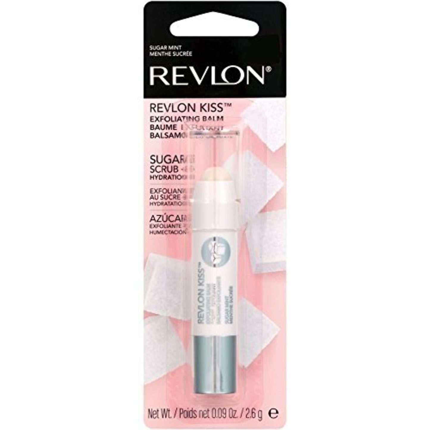 Revlon Kiss Sugar Scrub Lip Balm - Exfoliating Lip Scrub with 24-Hour Hydration - Sugar Mint Flavor - 0.09 Oz