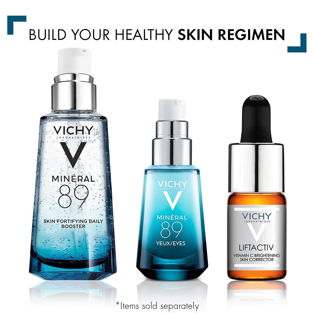 Vichy Mineral 89 Hyaluronic Acid Face Serum - Moisturizing and Hydrating Serum for Sensitive and Dry Skin