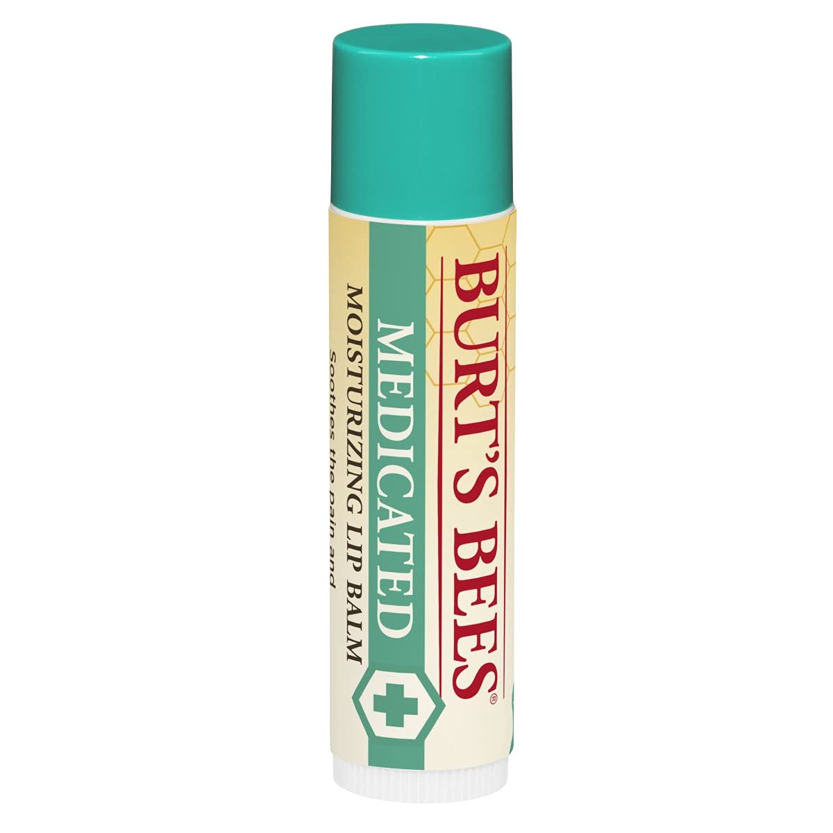 Burt's Bees Moisturizing Lip Balm - All-Natural Lip Care for All-Day Hydration, Soothes Dry Chapped Lips, Medicated with Menthol & Eucalyptus - 2 Pack
