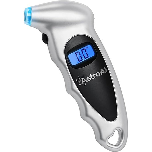 AstroAI 150 PSI Digital Tire Pressure Gauge with Backlight LCD: Versatile Car, Truck, and Bicycle Accessory for Accurate Pressure Monitoring - Silver (1 Pack)